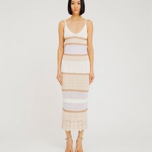 Torn by Ronny Kobo Adriana Dress, Knit Maxi, XS EUC